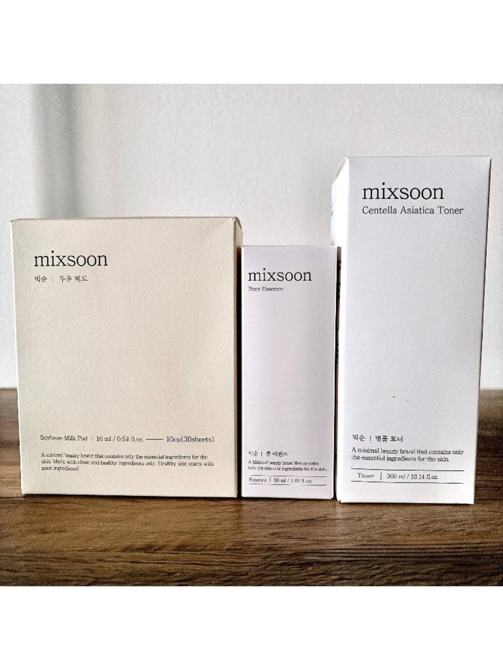 Mixsoon Bundle - Bean Essence & Centella Asiatica Toner & Soybean Milk Pad - NEW